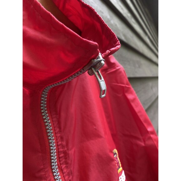 Vtg Tommy Hilfiger Red Nylon Windbreaker Jacket XL Big Logo Sailing Hip Hop 90s - Picture 9 of 15